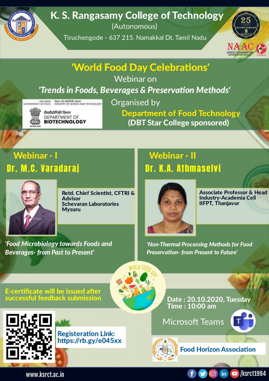 World Food Day Celebrations and Webinar 2020